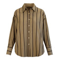 Cotton stripe shirt peanut