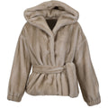 Posh fur kimono chalck