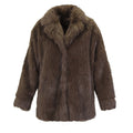 Wolf fur  fur coat choko
