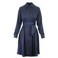 Satin midi dress admiral