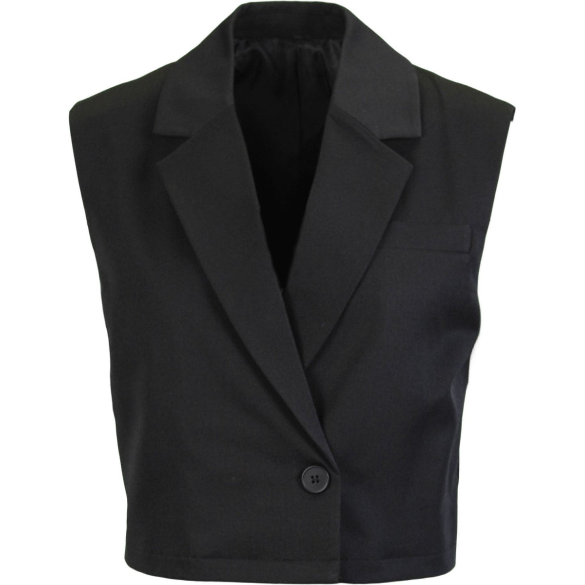Ring stretch gilet black