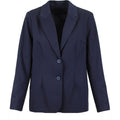 Soft stripe slim jacket blue