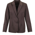 Soft stripe slim jacket brunette