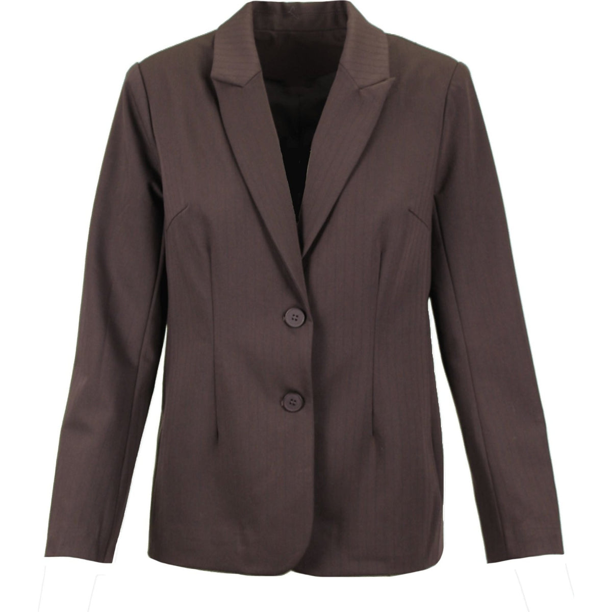 Soft stripe slim jacket brunette