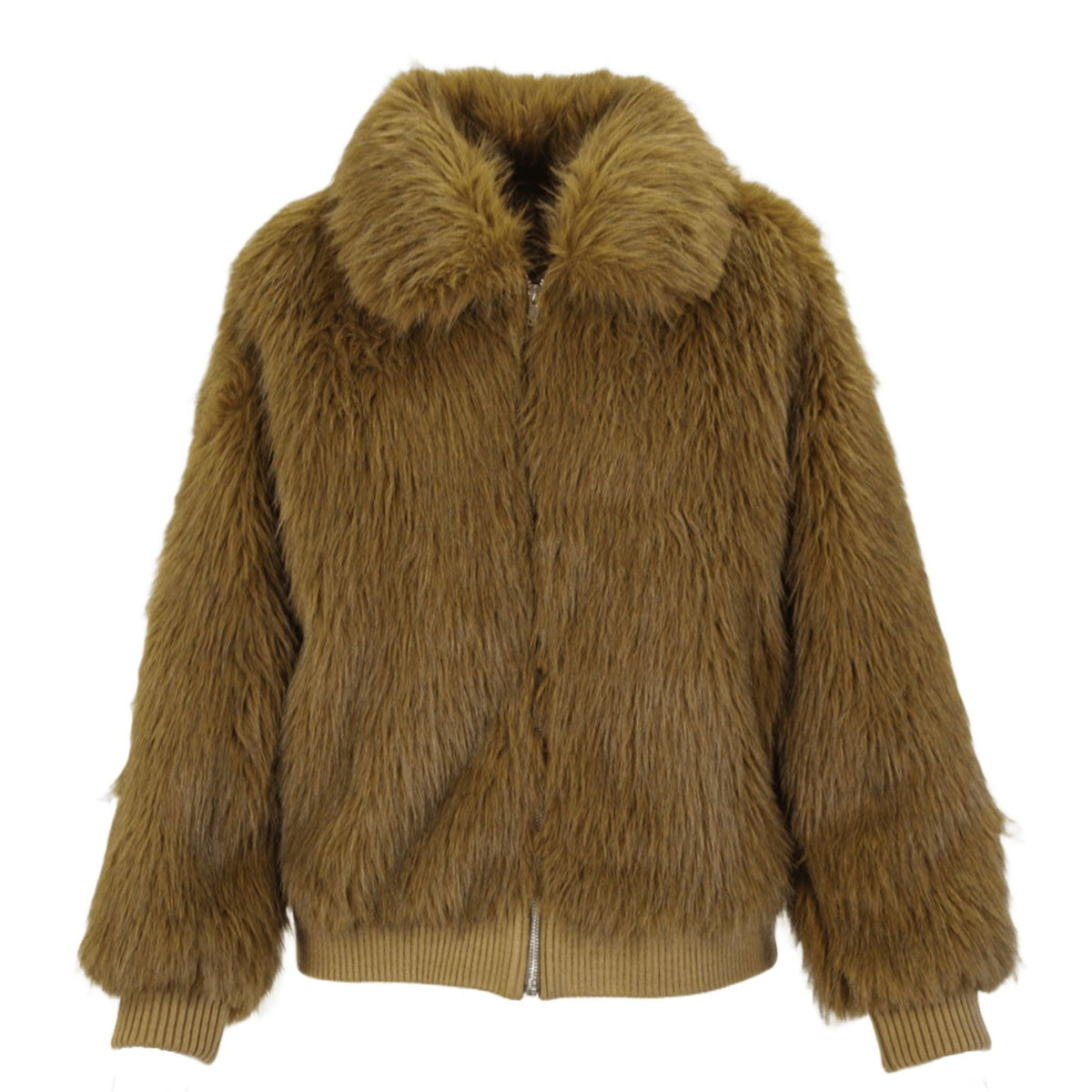 Wolf fur  fur bomber nut