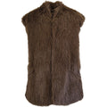 Wolf fur  fur gilet choko