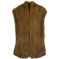 Wolf fur  fur gilet nut