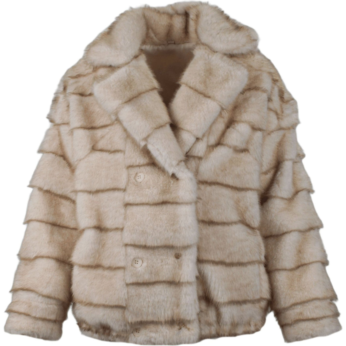 Stripe fur  fur bomber butter