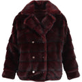 Stripe fur  fur bomber merlot