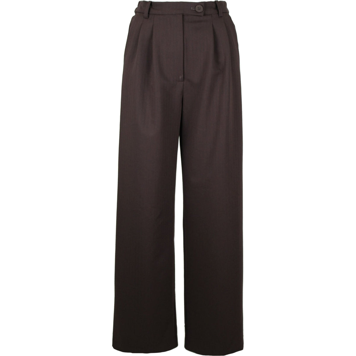 Soft stripe trouser brunette