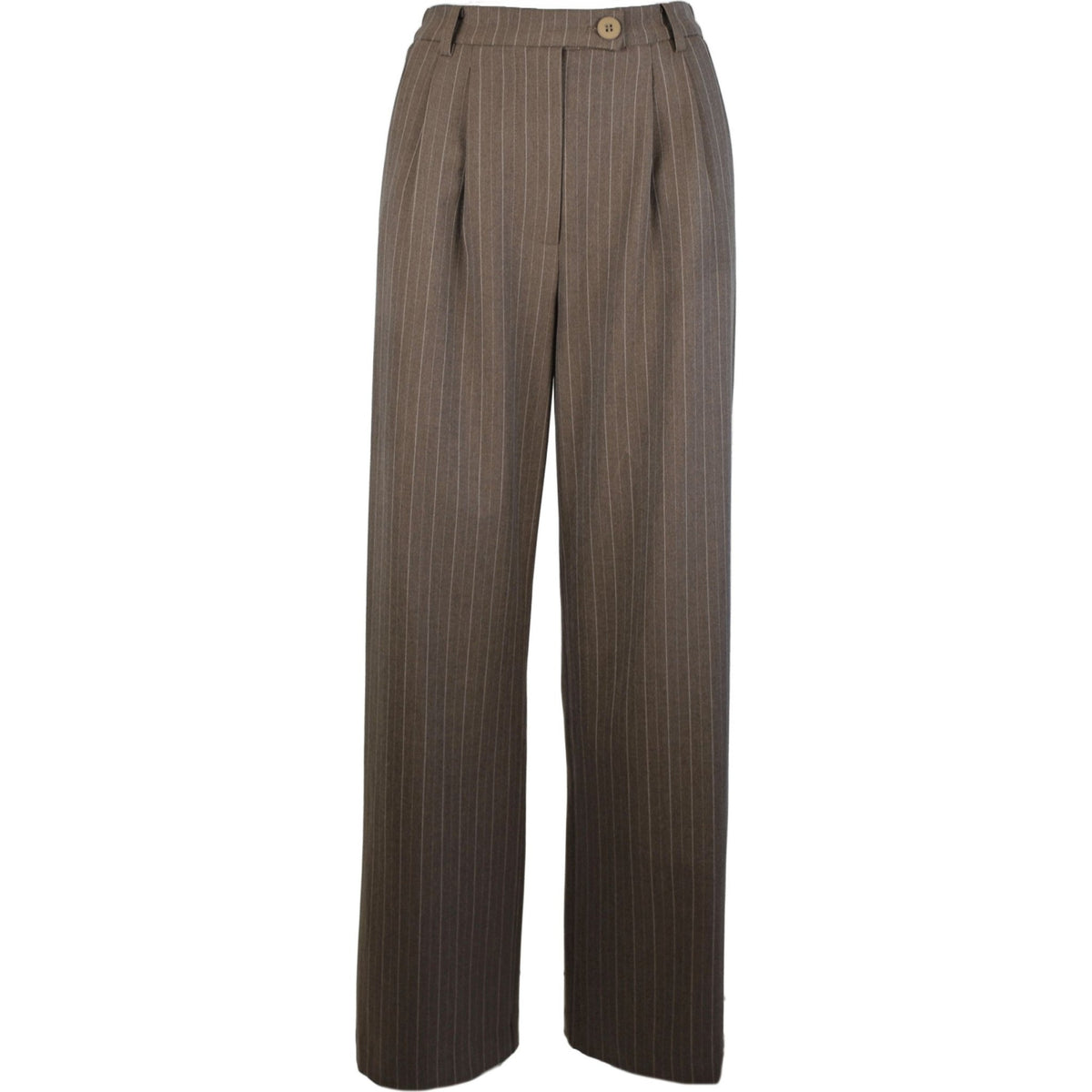 Viscose stripe trouser wood